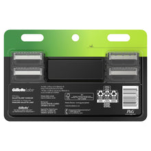 Gillette Labs razor blade refill cartridges set with exfoliating bar, green, 9 refills