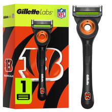 Bengals licensed Gillette Labs men’s razor handle with blade cartridge in box