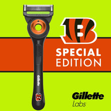 Bengals special edition Gillette Labs razor handle with orange blade guard