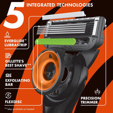 Gillette Labs razor cartridge head with integrated technology design