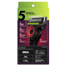 Men's Gillette Labs razor package with razor handle and red cartridge.