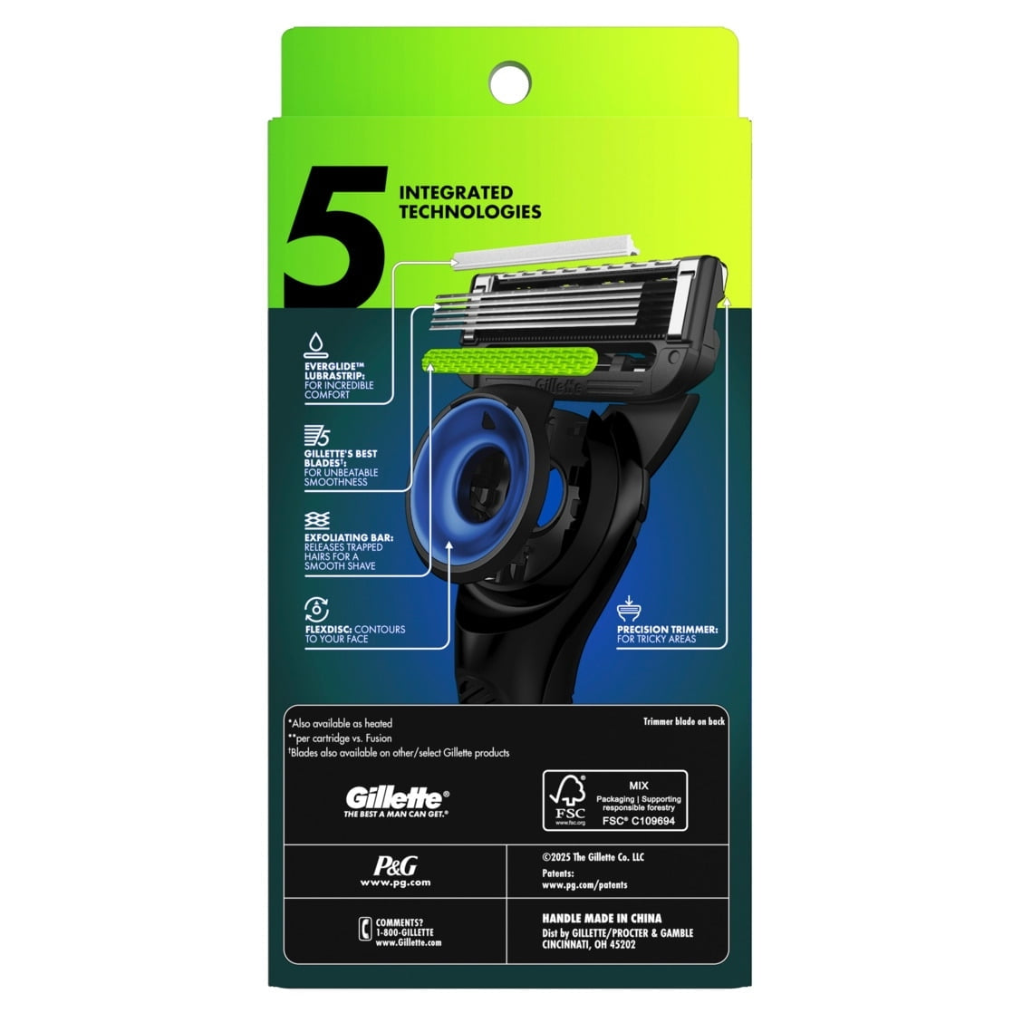 Gillette Labs Official Cowboys Licensed Razor for Men, 1 Handle, 1 Blade Refill