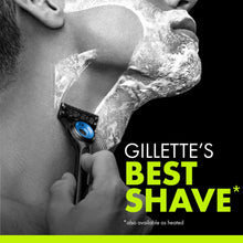 Gillette Labs razor shaving on neck with blue blade head