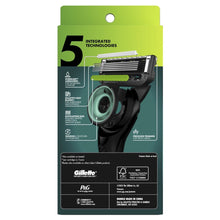 Razor package card showing integrated technologies and teal razor illustration