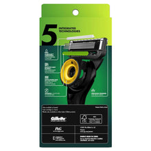Gillette Labs razor on package card showing integrated technologies and blade head