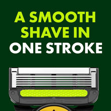 Gillette Labs razor with visible blade cartridge and green handle insert