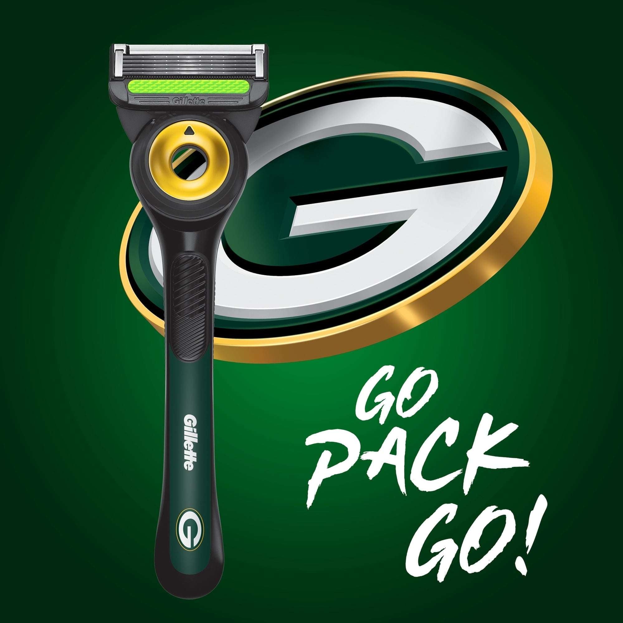 Gillette Labs Official Packers Licensed Razor for Men, 1 Handle, 1 Blade Refill