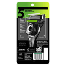 Razor blister pack back with barcode and technology icons