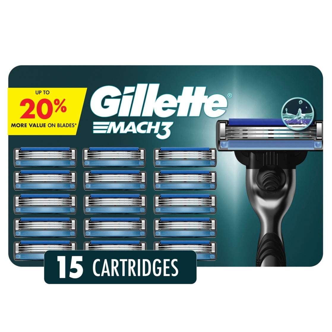 Gillette Mach3 Manual Razor Bundle with 17 Blade Cartridge Refills