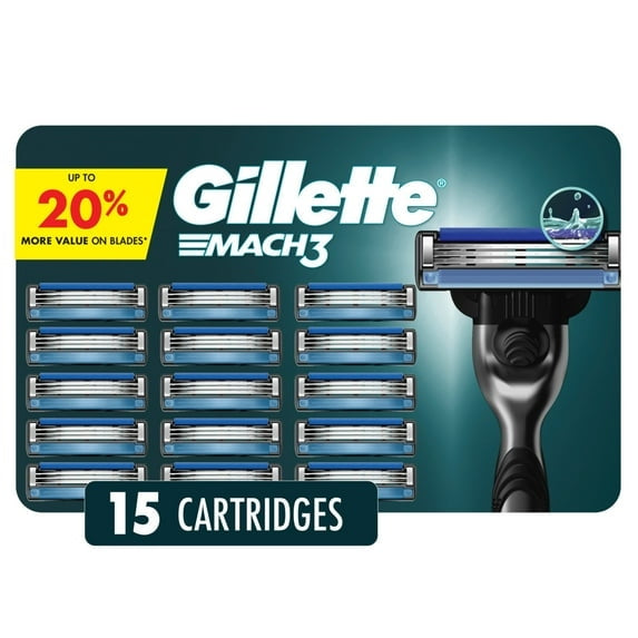 Gillette Mach3 Manual Razor Bundle with 17 Blade Cartridge Refills