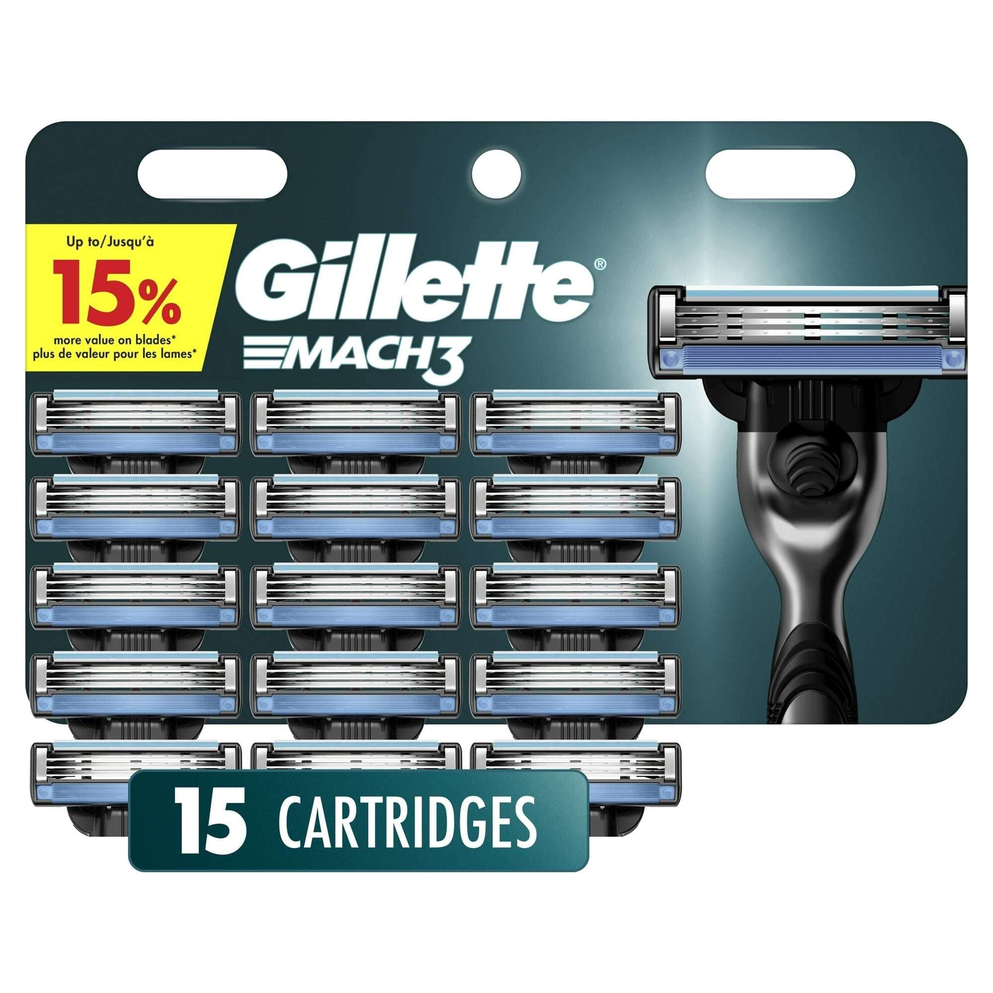 Gillette Mach3 Manual Razor Bundle with 17 Blade Cartridge Refills