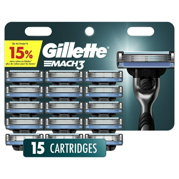 Gillette Mach3 Manual Razor Bundle with 17 Blade Cartridge Refills