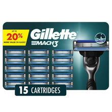 Gillette Mach3 razor cartridge tray with handle and 15 cartridge refills promo