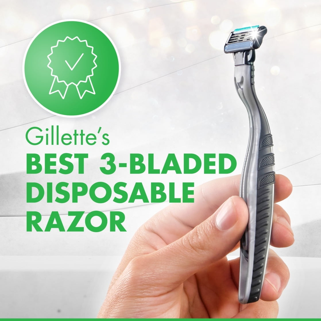 Gillette Mach3 Sensitive Men's Disposable Razors, 10 Count