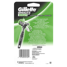 Gillette disposable razor package with back-of-pack information