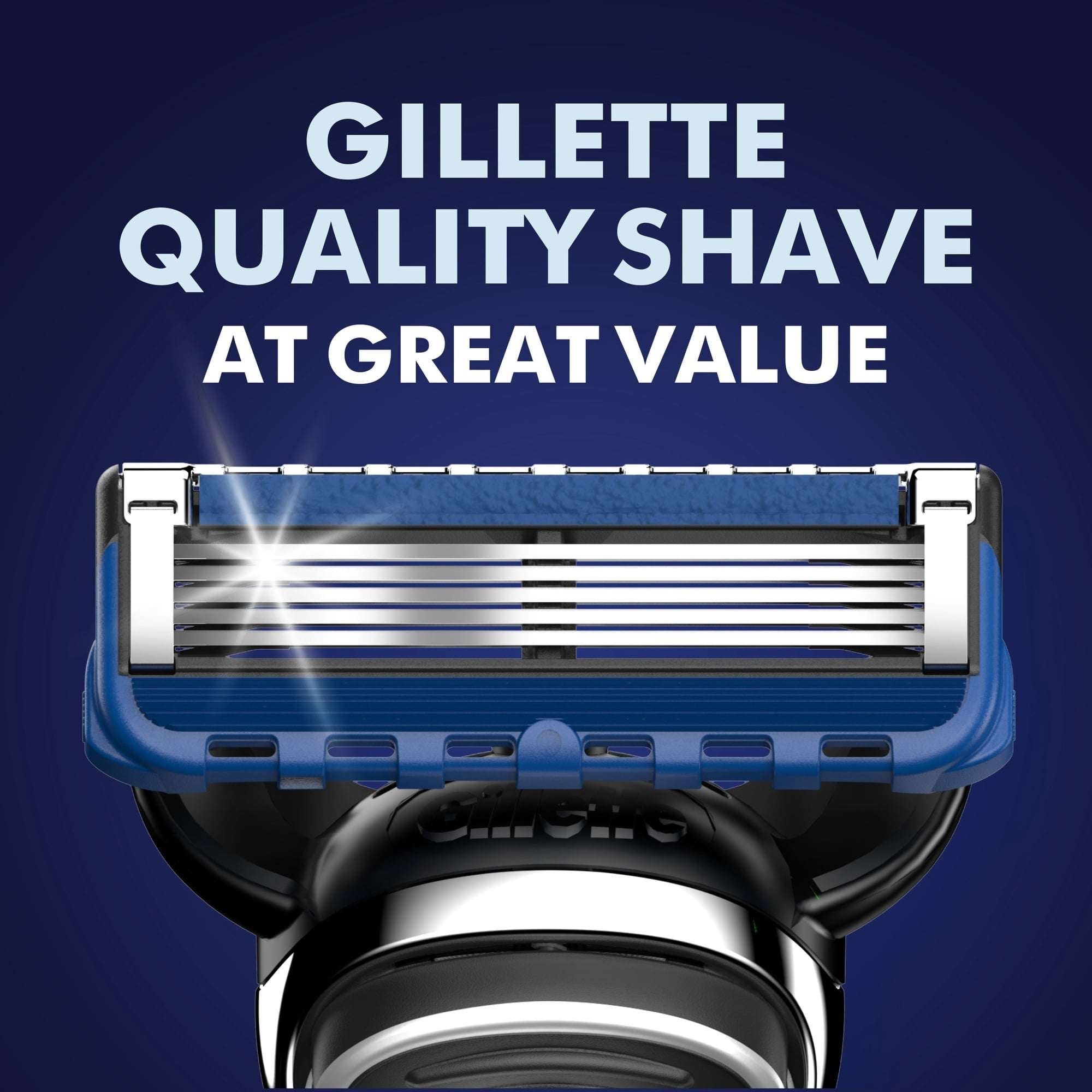 Gillette Mens Razor, Clean & Fresh, Handle + 5 Blade Refills