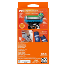 Gillette Pro Glide Power men’s razor handle with 1 blade refill, in blue packaging