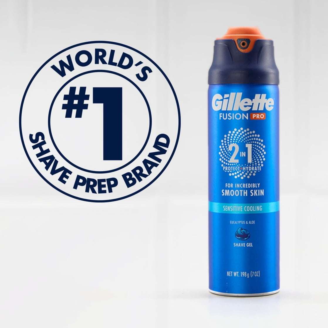 Gillette Pro Shaving Gel for Men, Fragrance Free, Twin Pack, 14 oz