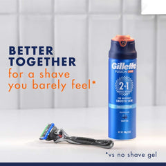 Gillette Pro Shaving Gel for Men, Fragrance Free, Twin Pack, 14 oz