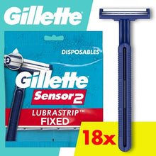 Men's disposable razor handle with fixed head cartridge, blue and chrome blade head