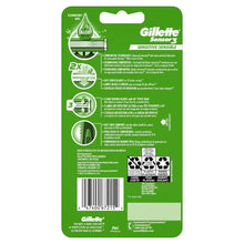 Gillette Sensor3 Sensitive men’s disposable razor 7-count package with aloe gel