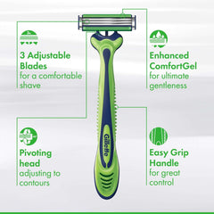 Gillette Sensor3 Sensitive Men's Disposable Razor, 7 Razors