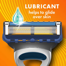 Disposable razor cartridge with blue guard and water-drop lubricant graphic