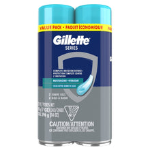 Shave gel value pack twin cans with teal caps and front label