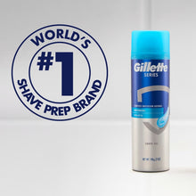Shave gel can with World's #1 shave prep brand badge
