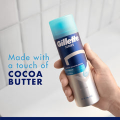 Gillette Series Moisturizing Shave Gel for Men with Cocoa Butter, Twin Pack (2-7oz Cans), 14oz