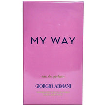 My Way eau de parfum pink box with front logo and brand name