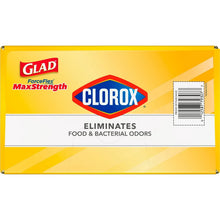 Glad ForceFlex MaxStrength Clorox tall kitchen trash bags box with scannable label