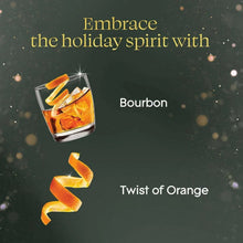 Bourbon and orange twist fragrance promo graphic for Glade air freshener