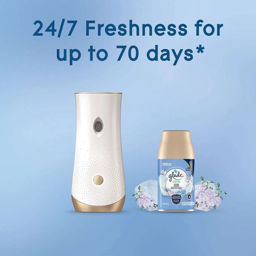 Glade Automatic Spray Air Freshener Refills, Clean Linen, 4 ct. - USA MEGA SHOP