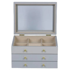 Glass Lift Top Jewelry Box