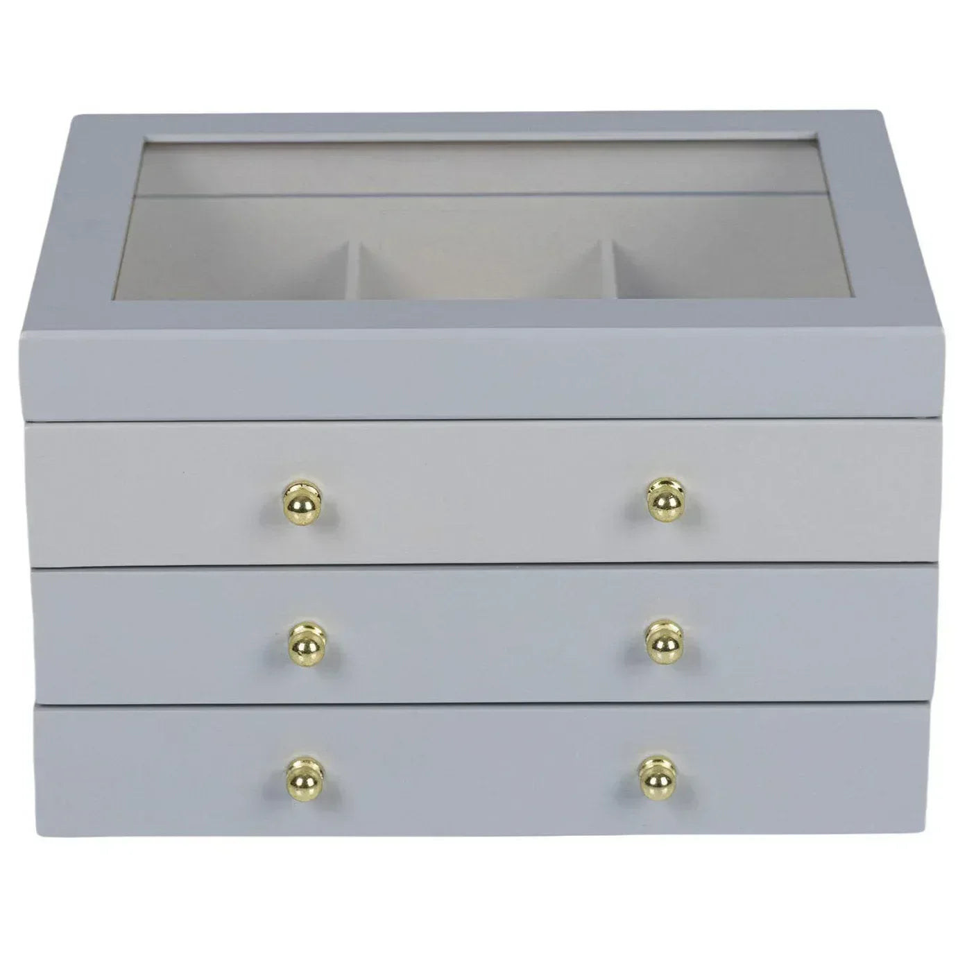 Glass Lift Top Jewelry Box
