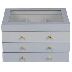 Glass Lift Top Jewelry Box