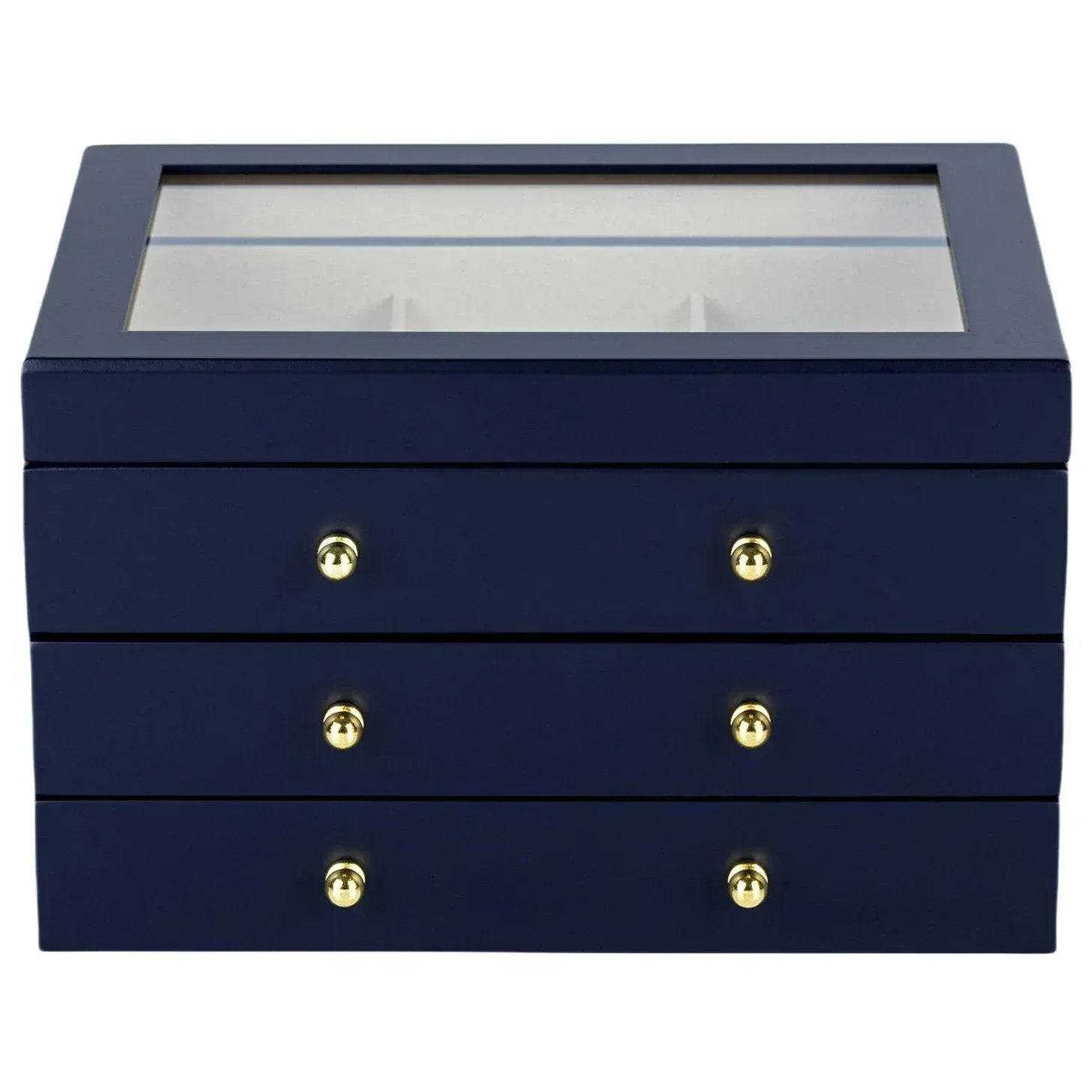 Glass Lift Top Jewelry Box