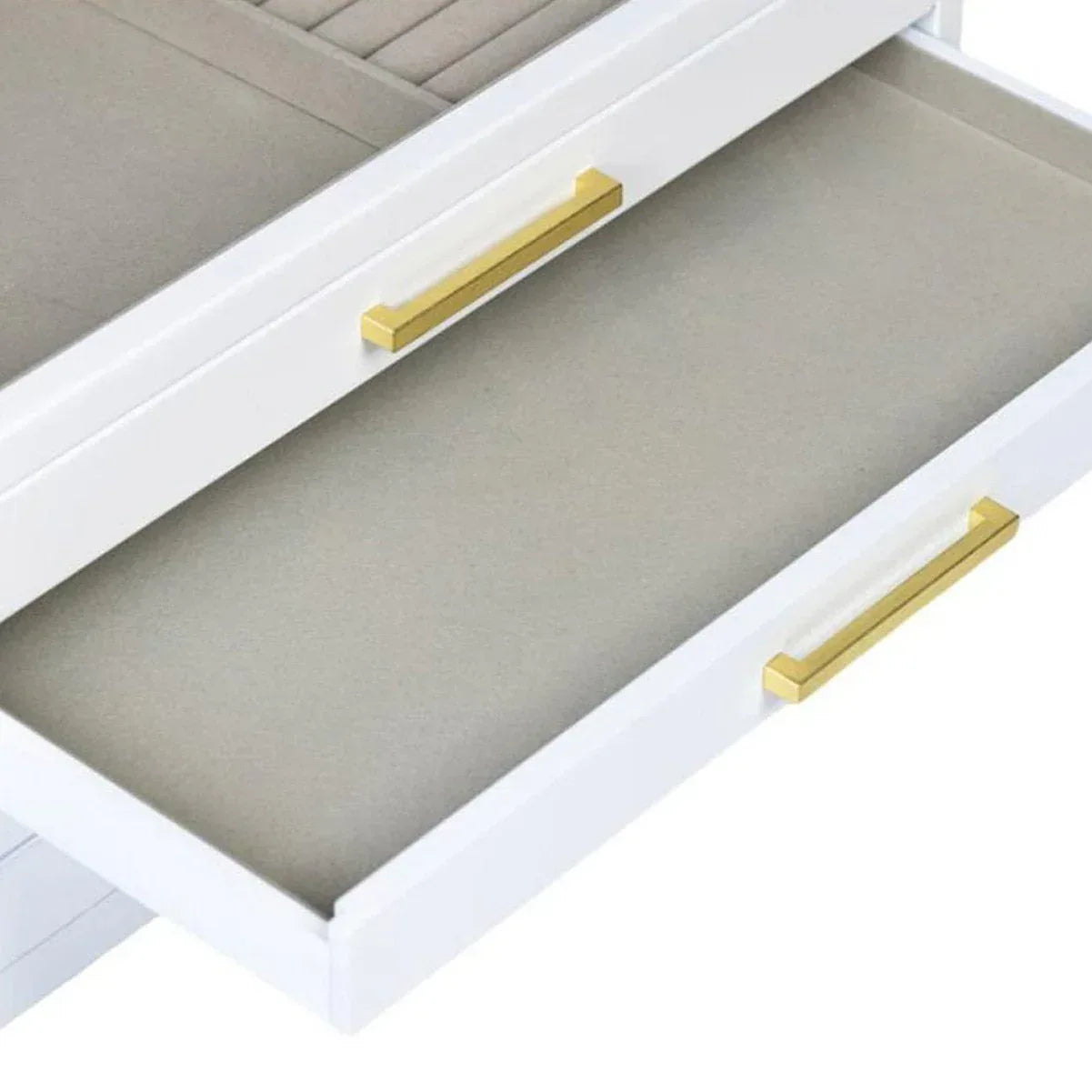 Glass Top-Lift Lid Large Contemporary Jewelry Box