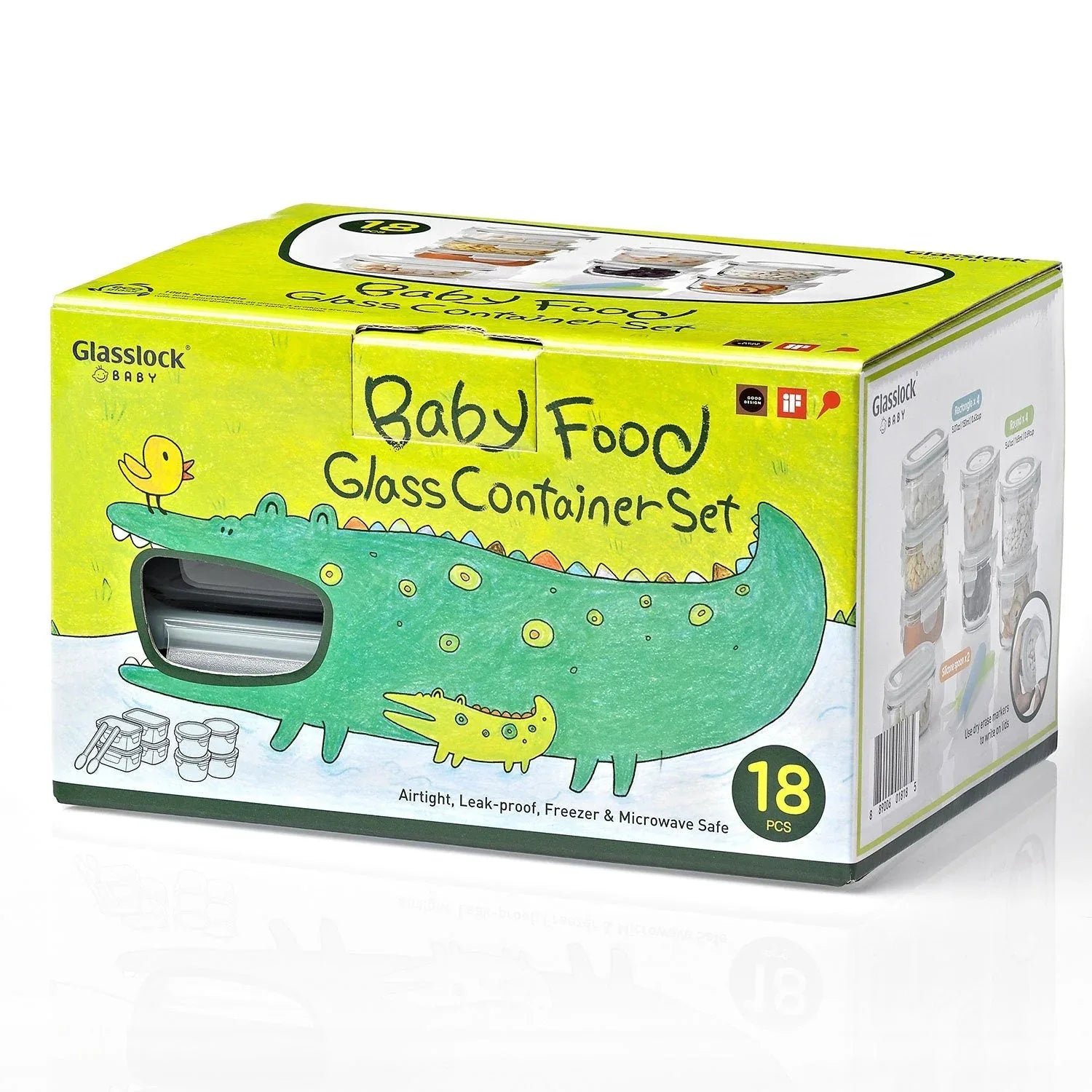 Glasslock Baby Food Glass Container Set (18pc.) - USA MEGA SHOP