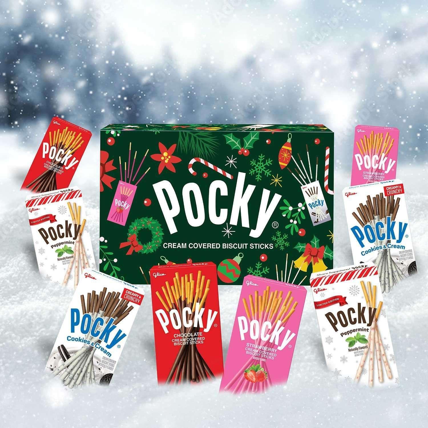 Glico Pocky Holiday Flavors Variety Pack, 10 pk.