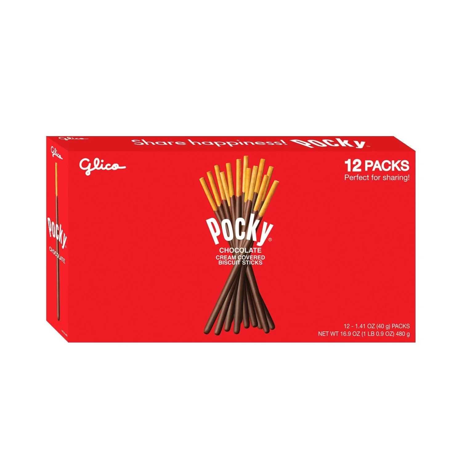 Glico Pocky Chocolate Covered Biscuit Sticks, 1.41 oz.,12 pk. - USA MEGA SHOP