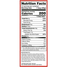 Nutrition Facts label for chocolate-covered biscuit sticks snack