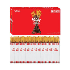 Glico Pocky Chocolate Covered Biscuit Sticks, 1.41 oz.,12 pk. - USA MEGA SHOP