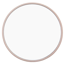Glo Tech LED mirror, round lighted frame with pink trim