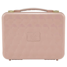 Glo Tech beauty case with LED mirror, pink, closed with handle and feet