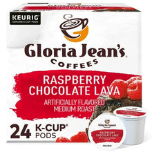 Gloria Jean's coffee K-Cup pod box, Raspberry Chocolate Lava, 24-count