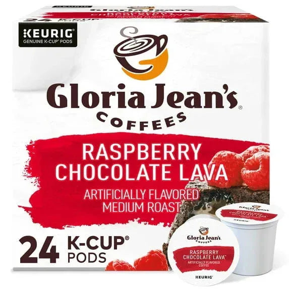 Gloria Jean'S Raspberry Chocolate Lava Coffee, Keurig K-Cup Pod, 24 Count - USA MEGA SHOP