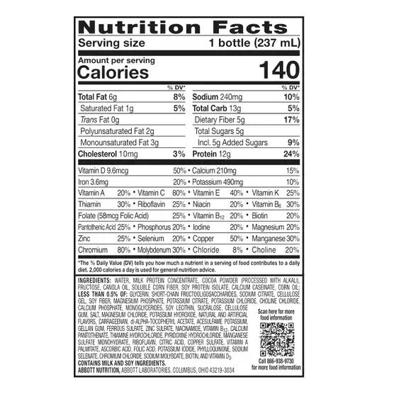 Glucerna Original Diabetic Nutrition Shake, 8 fl oz, 24-pack, Chocolate