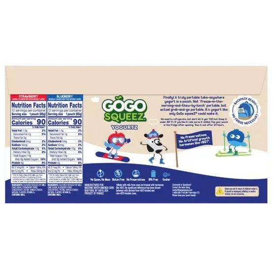 GoGo SqueeZ Yogurtz, Variety Pack, 3 oz, 24-count - USA MEGA SHOP